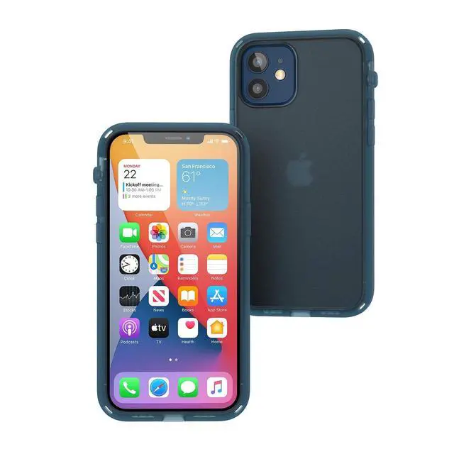 Alt view image 6 of 6 - Influence Series Case Designed for iPhone 12/12 Pro, Patented Rotated Mute Switch, 10ft Drop Proof, Crux Accessories Attachment System Tactical Blue