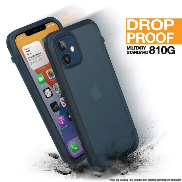 Alt view image 5 of 6 - Influence Series Case Designed for iPhone 12/12 Pro, Patented Rotated Mute Switch, 10ft Drop Proof, Crux Accessories Attachment System Tactical Blue