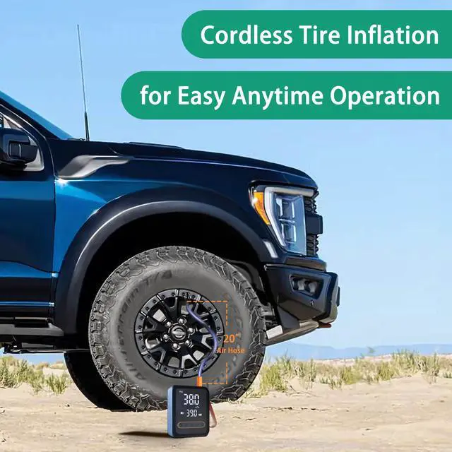 Alt view image 6 of 7 - Tire Inflator Portable Air Compressor, Dual Cylinder Tire Air Pump