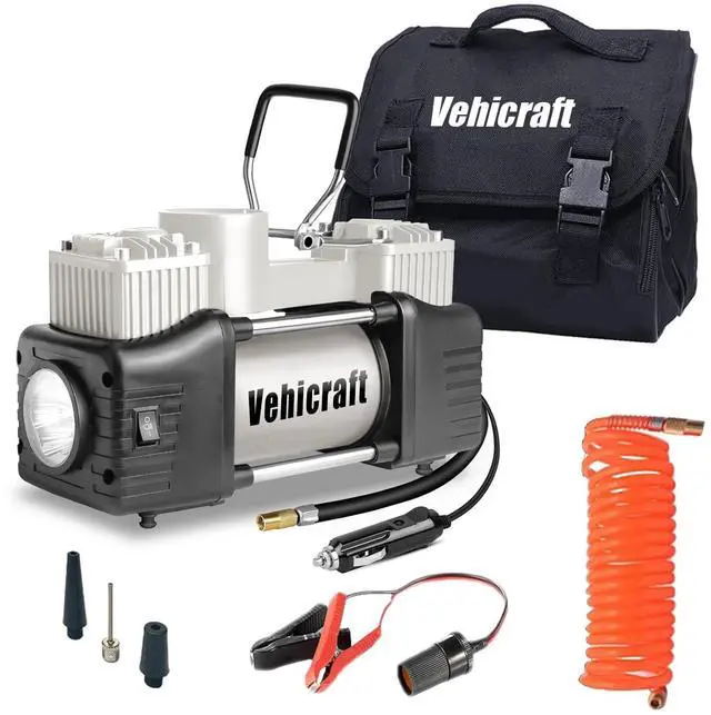 Main image of 12V Tire Inflator, 150 PSI Dual-Cylinder Air Pump for Car, SUV, RV