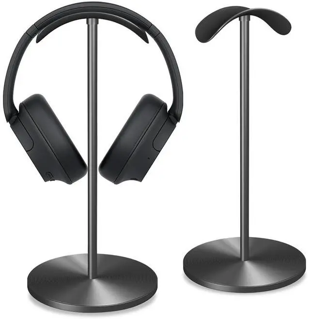 Main image of Headphone for Desk Hanger Holder Organizer Keeper Racks Storage Mount Gaming Headset Stand Premium Functional Craftmanship Headset Stand (Metallic Black)