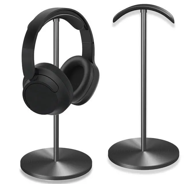Alt view image 7 of 7 - Headphone for Desk Hanger Holder Organizer Keeper Racks Storage Mount Gaming Headset Stand Premium Functional Craftmanship Headset Stand (Metallic Black)