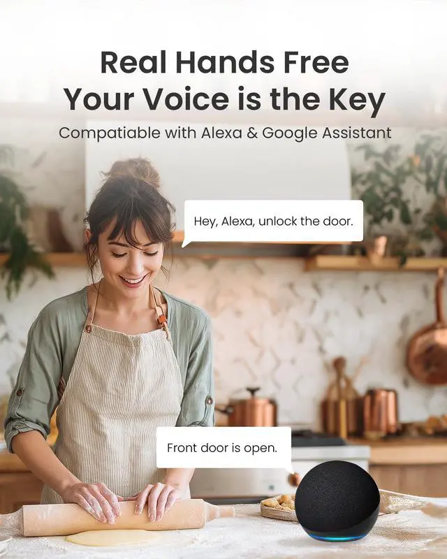 Alt view image 5 of 7 - WiFi Fingerprint Smart Keypad Door Lock D110 Plus with App Control