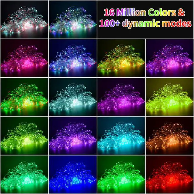 Alt view image 6 of 7 - 49FT LED Rope Lights Outdoor Indoor Color Changing with Remote & APP