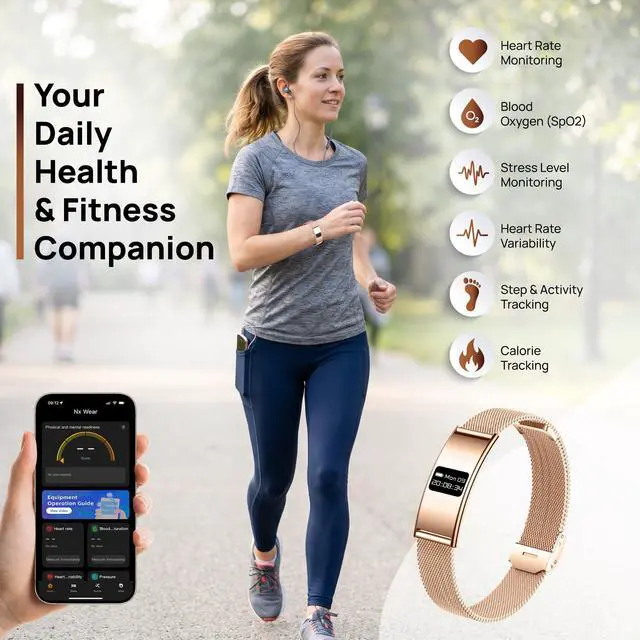 Alt view image 2 of 7 - Smart Bracelet for Women Men - Fitness Health Tracker Band