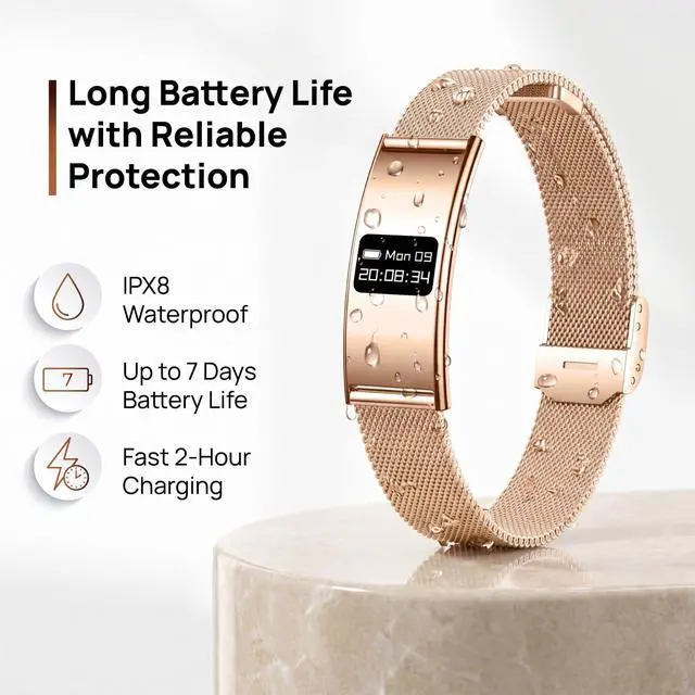 Alt view image 6 of 7 - Smart Bracelet for Women Men - Fitness Health Tracker Band