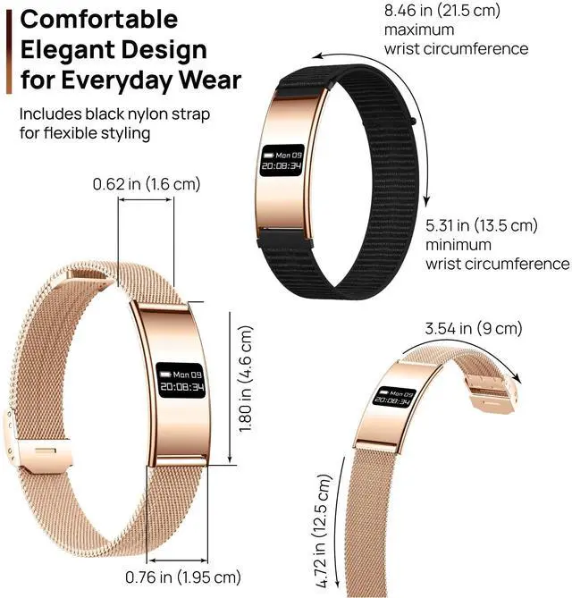 Alt view image 7 of 7 - Smart Bracelet for Women Men - Fitness Health Tracker Band