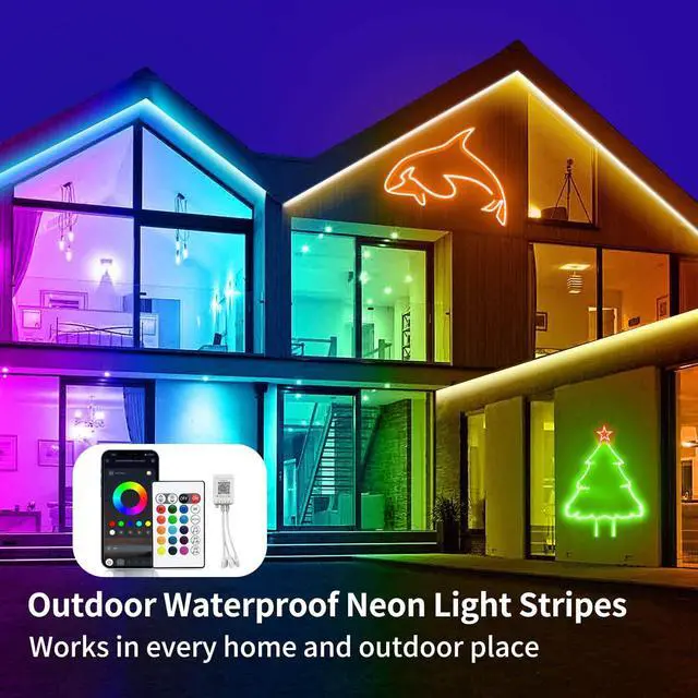 Alt view image 3 of 6 - Aroste 50-Foot RGB neon Light Strip, Festive Decoration Light Strip