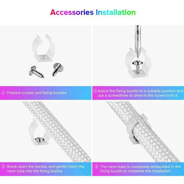 Alt view image 7 of 7 - 16.4FT WS2812B IC RGB Addressable Neon Rope Strip IP67 DC5V