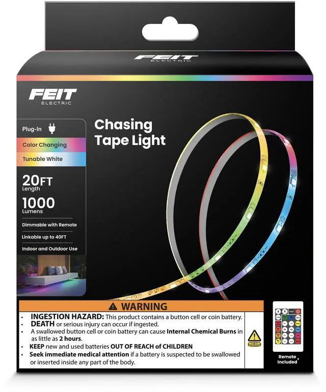 Main image of LED Tape Lights RGB Tunable White, Cuttable, Linkable - 20FT