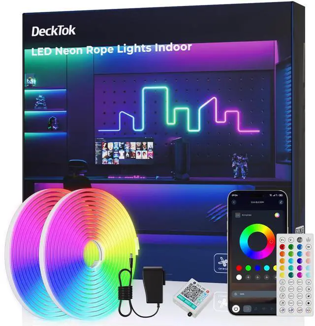 Main image of Neon Rope Lights Led 65FT - RGB Led Strip Control with App/Remote