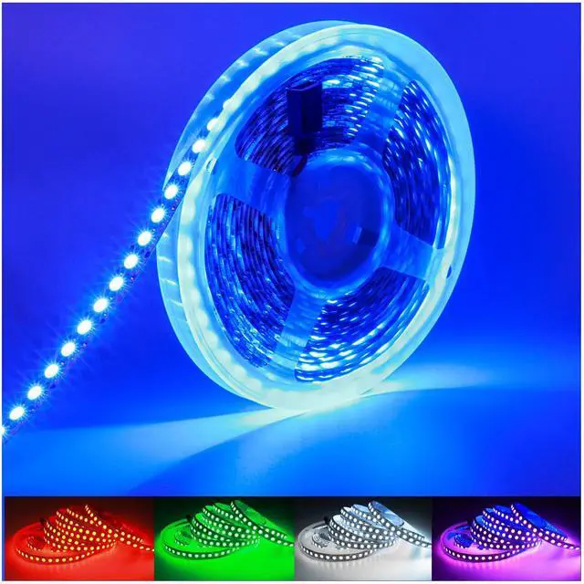 Alt view image 6 of 7 - 12V RGB LED Strip Light, 16.4ft 10000 lm Super Bright SMD 5050 IP20 Total 600 LEDs, LED Color Changing Rope Light Strip for Bedroom, Kitchen, Advertising Decoration