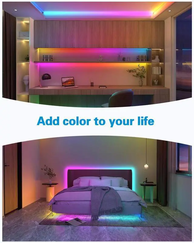 Alt view image 5 of 7 - COB Led Strip Lights Addressable RGB IC WS2811 12V Led Lights Strip 16.4FT 3600LEDs Programmable Digital Flexible LED Pixel Rope Light for Bedroom TV Home Decor(No Power Supply & Controller)