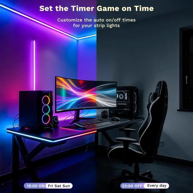 Alt view image 5 of 7 - LED Strip Lights,RGB Smart IC COB LED Strip Light Color Chasing,24ft Multicolor Flexible LED Tape Light,Music Sync with APP Control,Addressable DIY 16M Colors,for Cabinet,Bedroom,Party Decor