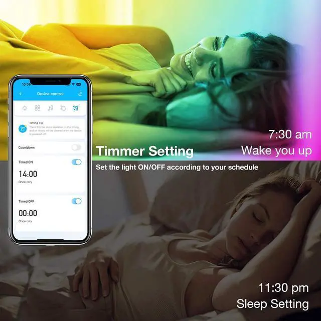 Alt view image 5 of 7 - 200FT LED Strip Lights for Bedroom RGB Color Changing