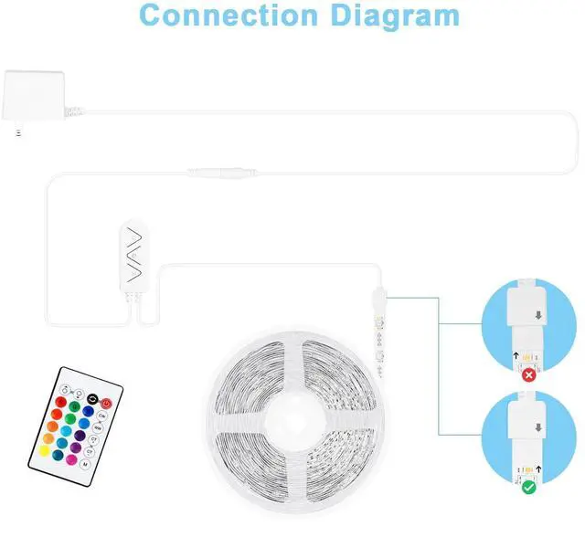Alt view image 6 of 7 - RGBWW Bluetooth LED Strip Lights, 16.4FT Tunable White 3000K to 6500K+RGB Led Light Strips, Music Sync Color Changing Indoor LED Rope Lights with App and Remote for Cabinet, Bedroom, TV