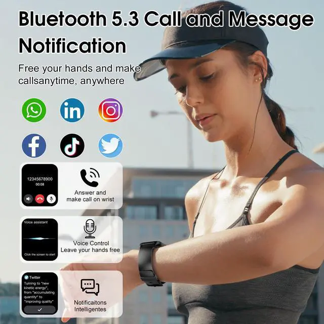 Alt view image 3 of 7 - Smart Watch for Men Women (Answer/Make Calls), 1.85" HD Fitness Smartwatch