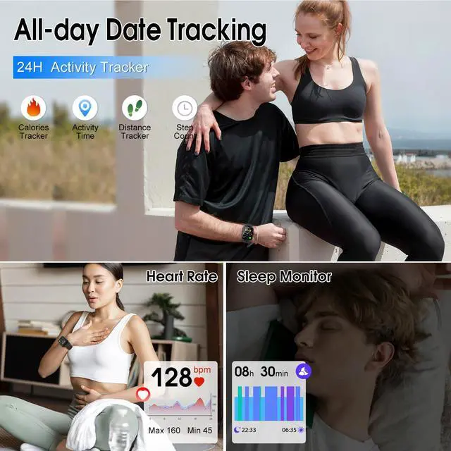 Alt view image 5 of 7 - Smart Watch for Men Women (Answer/Make Calls), 1.85" HD Fitness Smartwatch
