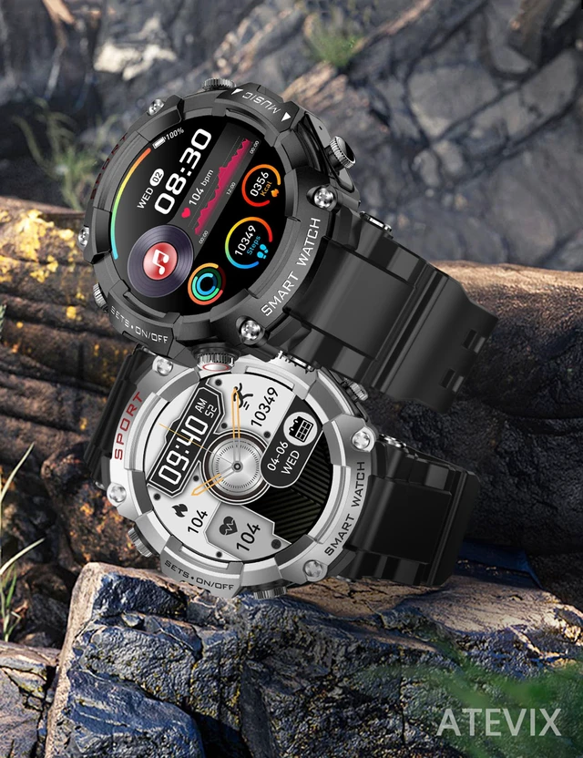 Alt view image 2 of 7 - Smart Watch with Earbuds for Men, Smart Watches for Android Phones, Bluetooth Calling can Answer and Make Calls, Military Resistant Fitness, Sports Fitness Tracker with Step,Heart Rate