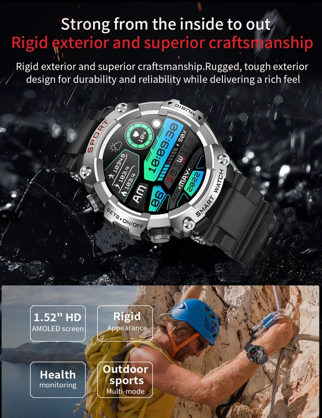Alt view image 3 of 7 - Smart Watch with Earbuds for Men, 1.52 Inch Round Fitness Watch T96, 2 in 1 Bluetooth Watch with Step,Calories, Sports Smart Watch Long Time Standby for iOS & Android