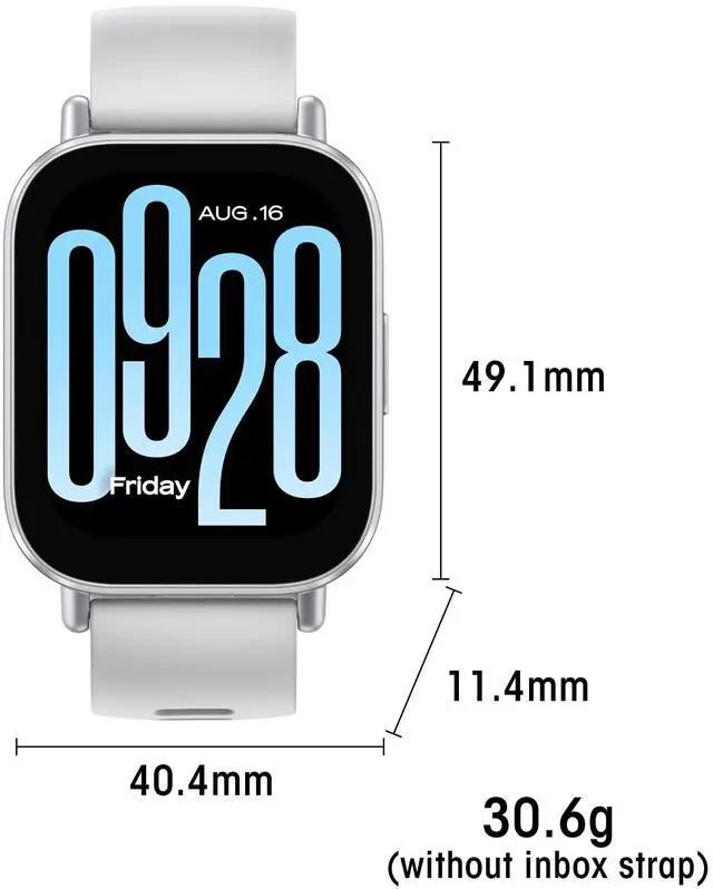 Alt view image 2 of 7 - Redmi 5 Active Smart Watch, Step Counter Sport Watch for Women Men with 2" LCD Large Display, 140 Sports Modes, 5ATM Waterproof (Active-Matte Silver)