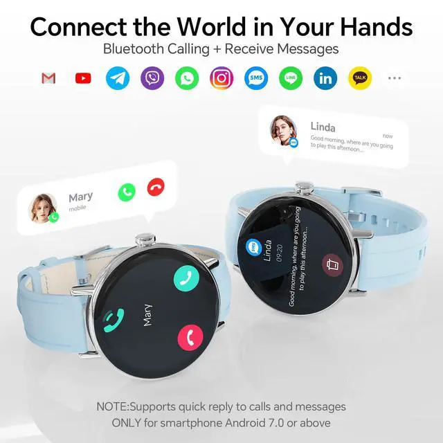 Alt view image 3 of 7 - Smart Watches for Men Women,1.57" Screen,Answer/Make Calls, 2 Straps