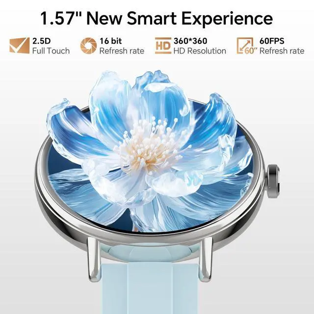 Alt view image 5 of 7 - Smart Watches for Men Women,1.57" Screen,Answer/Make Calls, 2 Straps