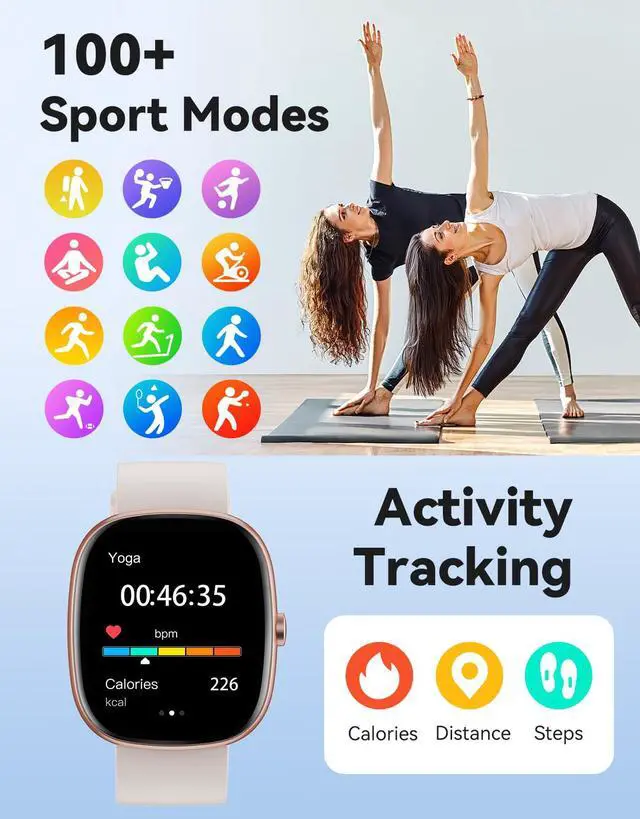 Alt view image 2 of 7 - Smart Watches for Women Men, Answer/Make Calls Notifications, 1.85" Smartwatch Compatible with iPhone/Android Phones, Fitness Watch with Heart Rate/Sleep Monitor Pedometer for Walking Running (Gray)
