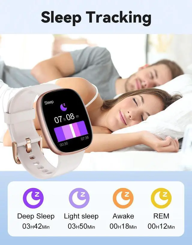 Alt view image 6 of 7 - Smart Watches for Women Men, Answer/Make Calls Notifications, 1.85" Smartwatch Compatible with iPhone/Android Phones, Fitness Watch with Heart Rate/Sleep Monitor Pedometer for Walking Running (Gray)
