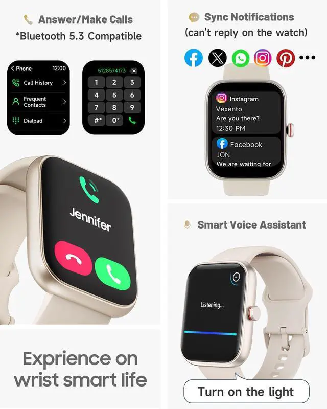 Alt view image 2 of 6 - 1.91" Smart Watch for Women with ALEXA, Fitness Watch for Android iOS Phone