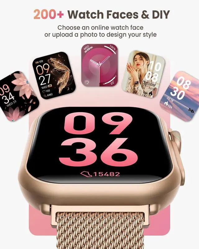 Alt view image 6 of 7 - Smart Watch for Women Men Fitness: Smart Watch ,Fitness Tracker, 2 Bands