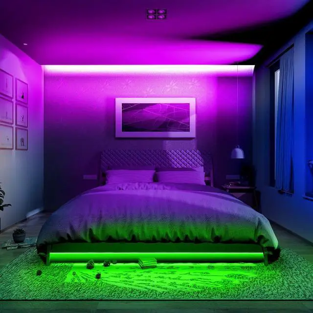 Alt view image 5 of 7 - Led Strip Lights Color Changing 16.4ft Flexible 5050 RGB Led Lights Kit with Power Supply and 44 Keys Remote