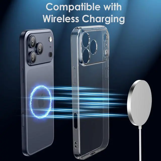 Alt view image 3 of 7 - Clear TPU Case for iPhone 17 Pro Max with Camera Protection, Ultra Slim, Shockproof, Anti-Yellowing, Scratch-Resistant, Wireless Charging Compatible, Enhanced Grip (for iPhone 17 Pro Max)