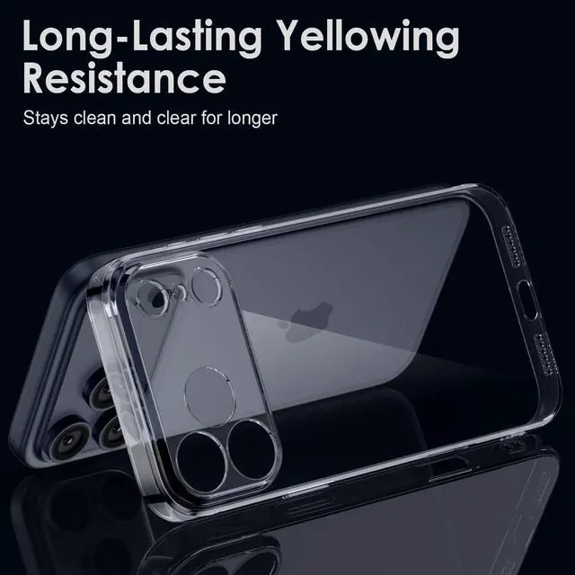 Alt view image 6 of 7 - Clear TPU Case for iPhone 17 Pro Max with Camera Protection, Ultra Slim, Shockproof, Anti-Yellowing, Scratch-Resistant, Wireless Charging Compatible, Enhanced Grip (for iPhone 17 Pro Max)