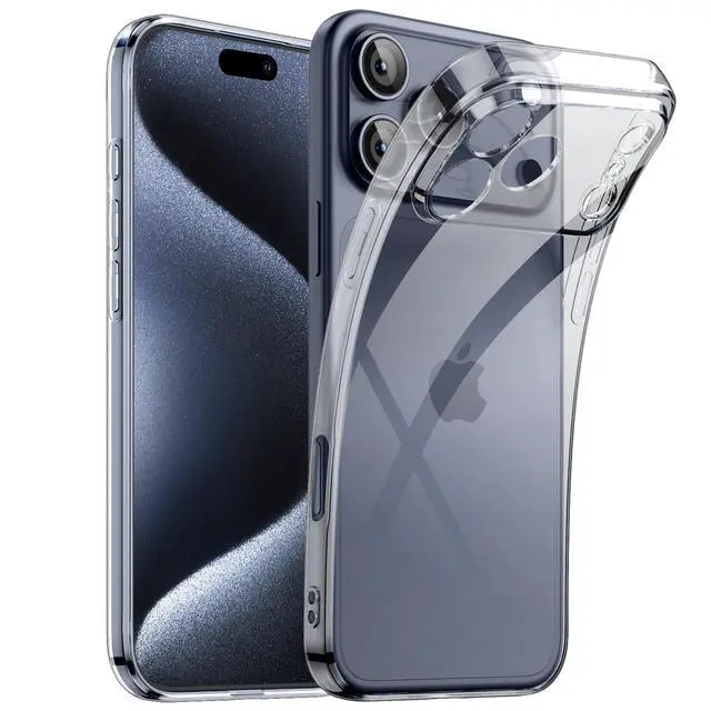 Alt view image 7 of 7 - Clear TPU Case for iPhone 17 Pro Max with Camera Protection, Ultra Slim, Shockproof, Anti-Yellowing, Scratch-Resistant, Wireless Charging Compatible, Enhanced Grip (for iPhone 17 Pro Max)