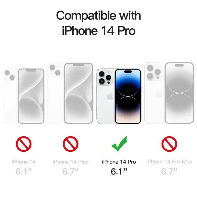 Alt view image 2 of 6 - Case for iPhone 14 Pro, Anti-Yellowing, Clear