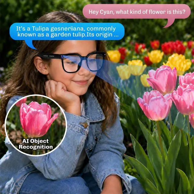 Alt view image 5 of 7 - AI Smart Glasses with Camera, 4K Video, Real-Time Translation, AI Assistant
