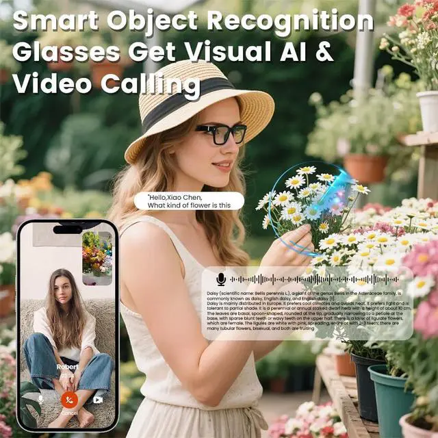 Alt view image 4 of 7 - Smart Glasses Smartglasses Ai-Glasses Outdoor Recording Translation Bluetooth Sunglasses UV Protection 8MP HD SmartGlasses with Anti-Shake, Voice, Calling, Waterproof (Anti-Bluelight Lenses)