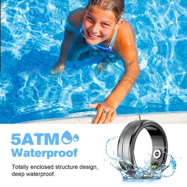 Alt view image 5 of 7 - Smart Ring Health Tracker for Men/Women,Fitness Ring Sleep Tracker,Fast Charging for Long-Lasting Use,for Pedometer Exercise,Monitor Sleep, Heart Rate, Stress,Waterproof (Black, 10)