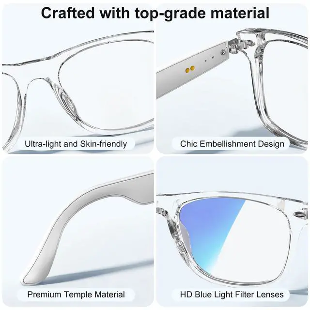 Alt view image 4 of 7 - AI Smart Glasses for Women and Men, Bluetooth Translation Glasses