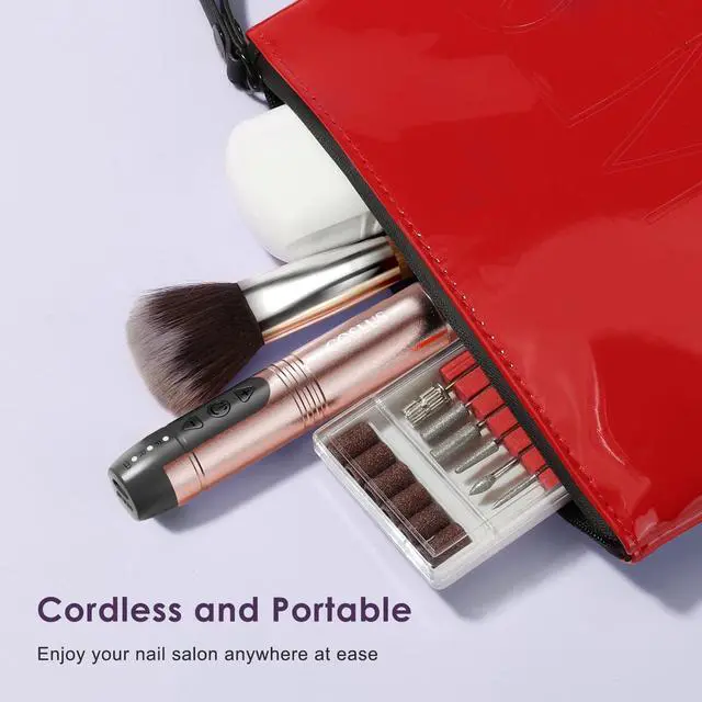 Alt view image 7 of 7 - C20 Cordless Nail Drill Electric File: Portable All-in-One Kit
