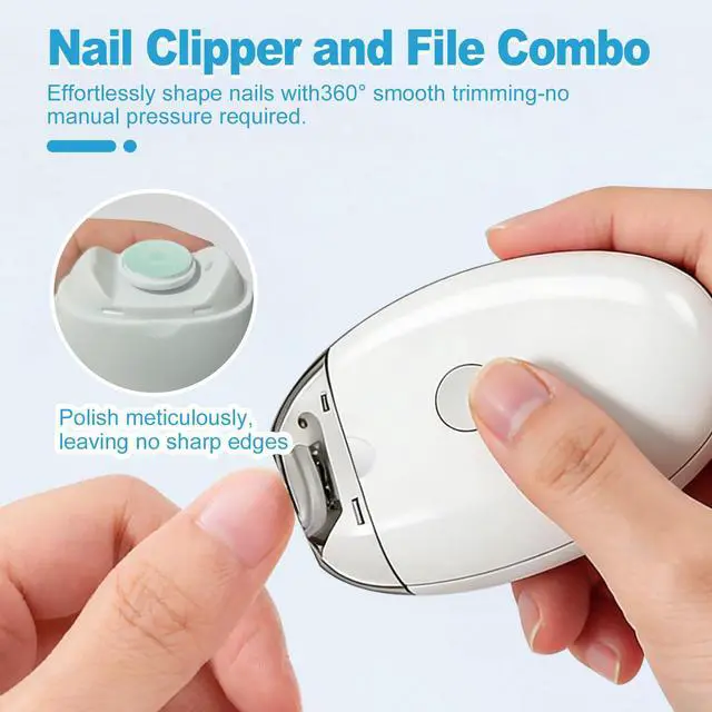 Alt view image 5 of 7 - Automatic Electric Nail Clipper,3-Speed Quiet Nail Grinder with Nail Catcher, 2026 New Universal Automatic Fingernail Grinder, Automatic Nail Trimmer with Light and Nail Scraps Storage.
