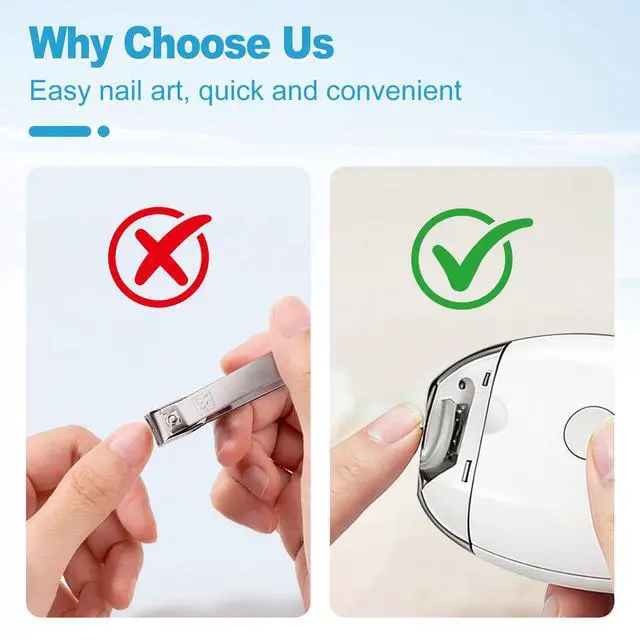 Alt view image 6 of 7 - Automatic Electric Nail Clipper,3-Speed Quiet Nail Grinder with Nail Catcher, 2026 New Universal Automatic Fingernail Grinder, Automatic Nail Trimmer with Light and Nail Scraps Storage.