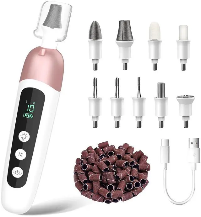 Main image of Cordless Electric Nail File Set, Professional Manicure Pedicure Kit with Memory Modes, 10 Speed Portable Nail Drill Machine, Pedicure Tools for feet, Hand Foot Care Tool for Thick Nail Toenail Cuticle