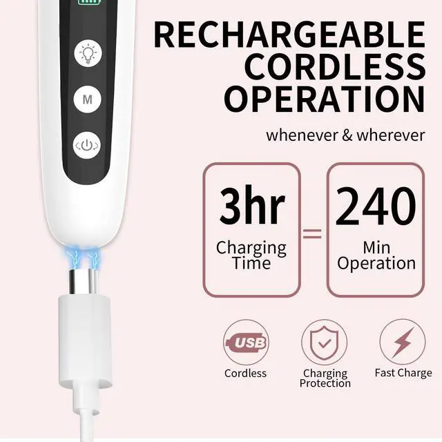 Alt view image 4 of 7 - Cordless Electric Nail File Set, Professional Manicure Pedicure Kit with Memory Modes, 10 Speed Portable Nail Drill Machine, Pedicure Tools for feet, Hand Foot Care Tool for Thick Nail Toenail Cuticle