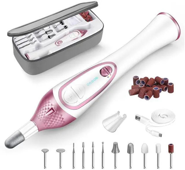 Main image of 36-Piece Professional Manicure Pedicure Kit-Cordless Electric Nail File Kit,20000RPM, 11Pcs Bits,4 Speed,Rechargeable Pedicure Tool for Feet,Hand Foot Care Nail Drill Tool for Nail Grind Trim Polish