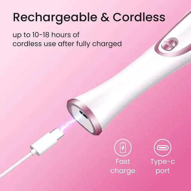 Alt view image 6 of 6 - 36-Piece Professional Manicure Pedicure Kit-Cordless Electric Nail File Kit,20000RPM, 11Pcs Bits,4 Speed,Rechargeable Pedicure Tool for Feet,Hand Foot Care Nail Drill Tool for Nail Grind Trim Polish