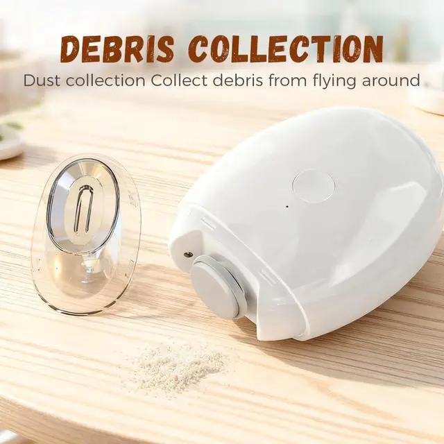 Alt view image 6 of 7 - Universal Automatic Fingernail Grinder,Portable Electric Nail Clipper with LED Light and 3 Speeds,360° Silent Auto Fingernail Cutter and Polishing Trimmer,Grooming Home