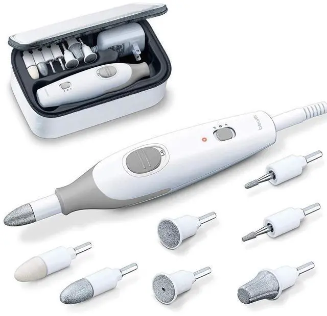 Main image of MP32 Electric Nail Drill with 7 Attachments, Manicure/Pedicure Set with 2-Speed Levels & Dual Rotation for Salon-Quality Nail Care at Home, Including Storage Case