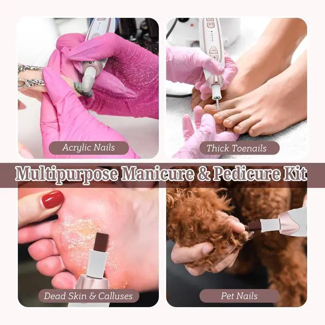 Alt view image 4 of 7 - Electric Nail File, 5 Speeds Nail Grinder for Thick Toenails